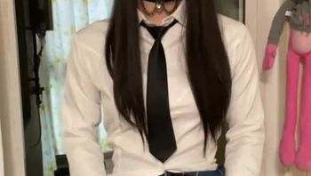 可爱伪娘校园装展示